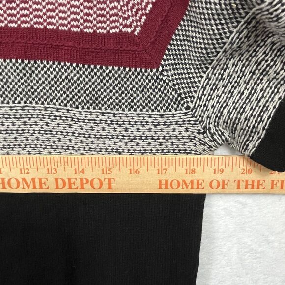 ATM Womens Wool Blend Fair Isle Sweater Size XS Black Red Gray Long Sleeve EUC - Picture 8 of 8